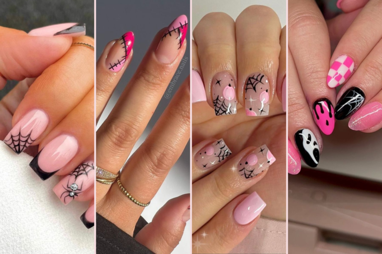 The 23 Pink Halloween nails that prove spooky and feminine belong in the same sentence