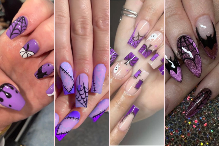 These 26 Purple Halloween Nails Are About to Become Your New Spooky-Season Obsession